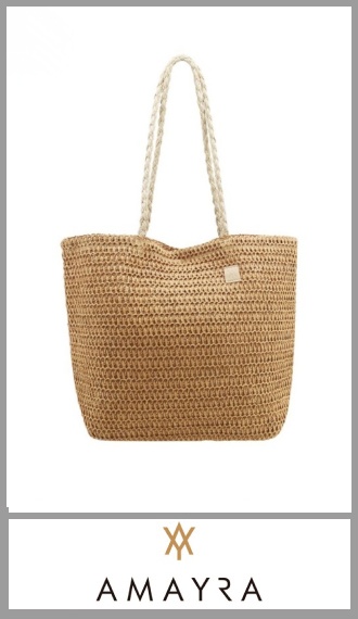 Bolso playero AMAYRA verano para mujer. Tejido por fuera con material simil yute, contiene dos asas para colgar y y bolsillo plano interno y contiene boton imantado. Apto para actividades al aire libre . Pack por unidad. 
Medida 34cm x 44cm x 15cm