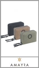 Billetera amayra con varios compartimentos y cierre perimetral. Divisores y tarjetero Medidas: 13cm x 9cm. Colores surtidos. Pack por unidad.