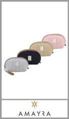 Portacosméticos AMAYRA según imagen publicada, tamaño 15.00 cm x 24.00 cm  x 8.00 cm
Colores surtidos. Pack por unidad.