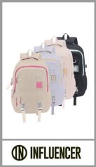 Mochila influencer school, 18, contiene dos bolsillos grandes con cierre de color, y tres bolsillos forntales mas pequeños, contiene red para botella a ambos costados. 
Espalda y manija acolchonada. 
Excelentes terminaciones y detalles segun imagen 
Colores combinados. 
Viene por unidad 
Tamaño 46 x 31 x 16