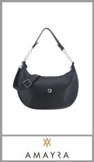 Cartera negra AMAYRA de PU de gran calidad.con un bolsillo principal con cierre, forrada en su interior y contiene un bolsillo plano con cierre y un asa de agarre y una desmontable. 
Pack por unidad 
Medida 20cm x 35.50cm x 1.50cm