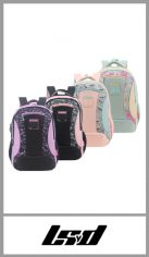 Mochila LSD línea Street Wear en lona estampada, con dos divisiones amplias y dos bolsillos exteriores laterales. Cuenta con manija acolchada y detalles en goma. Práctica para uso diario, escolar o paseos. De medidas aproximadas 31cm x 46cm x 15cm. Disponible en estampados surtidos. Pack por unidad.