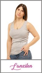 Musculosa Lanzilen con raso escote redondo para mujer t S/XL