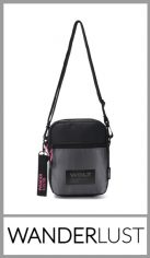 Morral cruzado WANDERLUST, contiene un amplio compartimiento principal y un bolsillo frontal, contiene correa regulable y desmontable y tiracierre personalizado y contiene llavero personalizado. 
Excelentes detalles y terminaciones según imagen
Pack por unidad
Color igual a la imagen
23cm x 17cm X 7cm