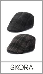 Boina inglesa SKORA de hombre tejida, colores igual a la imágen, en talle único con elástico. Pack por 12 unidades, 6 x color.