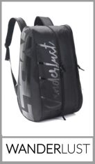 Bolso paletero para Pádel WANDERLUSTcompartimentado. Espacio para paletas y para ropa, contiene cierre y tela waterproof.
Espalda acolchonada y correas para llevar como mochila.
Medidas: 58cm x 28cm x 29cm.  Pack por unidad. Color igual a la imagen.