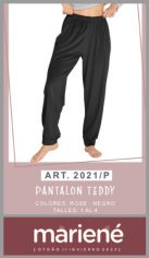 Pantalon Mariene en plush / polar soft liso cintura c/elastico t 1/4