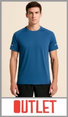 Remera deportiva OUTLET de hombre para actividades deportivas y recreativas, manga corta con detalles reflex en la espalda. 
100% poliester, liviana.
COLORES OSCUROS (AZUL, AZUL FRANCIA Y NEGRO)
PAQUETES POR 8 UNIDADES, EN CURVA EN TALLES 
S/1 M/2 L/3 XL/1 2XL/1