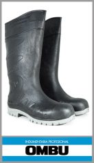 Bota pesada OMBÚ inyectada en PVC CON puntera de acero. Horma amplia con suela super reforzada antideslizante, flexible, bajo índice de desgaste con caña, puntera y talón reforzados. Ideal para uso industrial, hidrocarburos, frigoríficos, faenas agrícolas, jardinería, presencia de agua y barro, pesca, transporte, etc. Talles 38 al 46. Color negro. Pack por unidad
Referencias para talle 42 : Peso unitario: 965gr. Altura de la caña: 36cm.