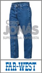 Jean 14 onzas azul indigo Far West uso ropa de trabajo talles 38/46