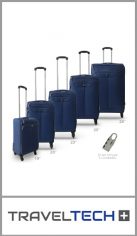 Set de 5 valijas Travel Tech semi rígidas  19, 20, 23, 25 y 28 pulgadas