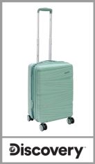 Valija de cabina carry on DISCOVERY de POLICARBONATO, rígida. Cuenta con 4 ruedas 360º que le permite moverse en todas las direcciones sin problemas. Medida justa para llevar en el avión. Divisor organizador intermedio con red y elásticos. Carro reforzado y manija extensible. Candado incorporado. Medidas: 49cm x 33cm x 21cm 
Pack por unidad.