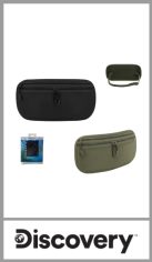 Riñonera porta valor DISCOVERY,  práctica y liviana, ideal para viajes y uso diario. Cuenta con dos compartimentos con cierre, correa regulable y material resistente para mayor seguridad. Incluye packaging original Discovery.
Medida 15cm x 30cm 
Colores surtido