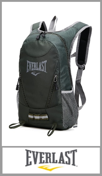 Mochila EVERLAST RUNNING de 17 pulgadas, con tiras y espalda acolchonadas para mayor comodidad, correa de ajuste pectoral y bolsillo lateral porta botellas. Ideal para uso deportivo o como mochila de uso diario. De medidas aproximadas 48cm x 24cm x 9cm. Pack por unidad.