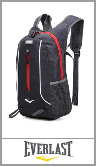 Mochila EVERLAST RUNNING de 17 pulgadas, con tiras y espalda acolchonadas para mayor comodidad, correa de ajuste pectoral y bolsillo lateral porta botellas. Ideal para uso deportivo o como mochila de uso diario. De medidas aproximadas 48cm x 24cm x 9cm. Pack por unidad.