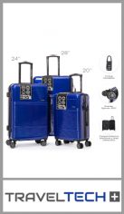Set de 3 valijas Travel Tech rígidas de ABS 360º 20, 24 y 28