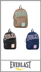 Mochila mini EVERLAST ultraliviana para actividades deportivas en general. Una división + bolsillo frontal con cierre. Medidas: 27cm x 19cm  x 10cm. Pack por unidad. Colores igual a la foto.