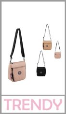 Morral TRENDY para mujer,confeccionada en PU de gran calidad, totalmente forrada en su interior. Contiene un compartimiento principal con un organizador interno con cierre y dos bolsillos exteriores planos con cierre con correa regulable y desmontable, contiene llavero desmontable. 
Excelentes detalles y terminaciones según imagen. 
Pack por unidad. 
Colores surtidos 
Medidas 23cm X 21cm X 
9cm