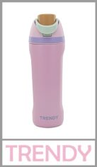 Botella termica de acero 304 doble capa. Tapa con rosca y cierre de seguridad y contiene pico vertedor y sorbete con tapa interna de silicona.  .Detalle de marca (TRENDY) Capacidad 600ml Viene por unidad AUTORIZADO POR LA I.N.A.L