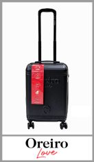Valija de cabina carry on LAS OREIRO de ABS , rígida. Cuenta con 4 ruedas 360º que le permite moverse en todas las direcciones sin problemas. Medida justa para llevar en el avión. Divisor organizador intermedio con red y elásticos. Carro reforzado y manija extensible. Candado incorporado, contiene portabotellas  Medidas: 20 pulgadas. Pack por unidad.