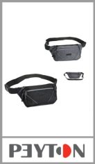 Riñonera para hombre PEYTON, 100% poliester, contiene Un bolsillo principal, dos bolsillos frontales, un bolsillo posterior, tira ajustable.
Medidas 15cm x 30cm x 2cm 
Colores surtidos igual a la imagen 
Pack por unidad