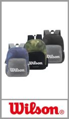 Mochila portanotebook WILSON, en lona combinada de colores y estampada, con una división con portanotebook, mas otro bolsillo exterior frontal con cierre y dos bolsillos laterales de red. Tiracierres Wilson. 
Tamaño:43.00cm x 30.50cm x 14.00cm 
Pack por unidad.